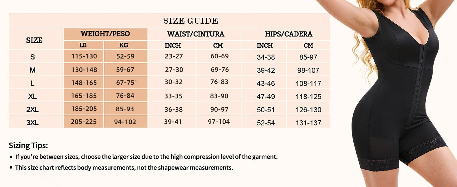 Wireless Full-Body Shapewear for Women | Adjustable Tummy Control Compression Bodysuit